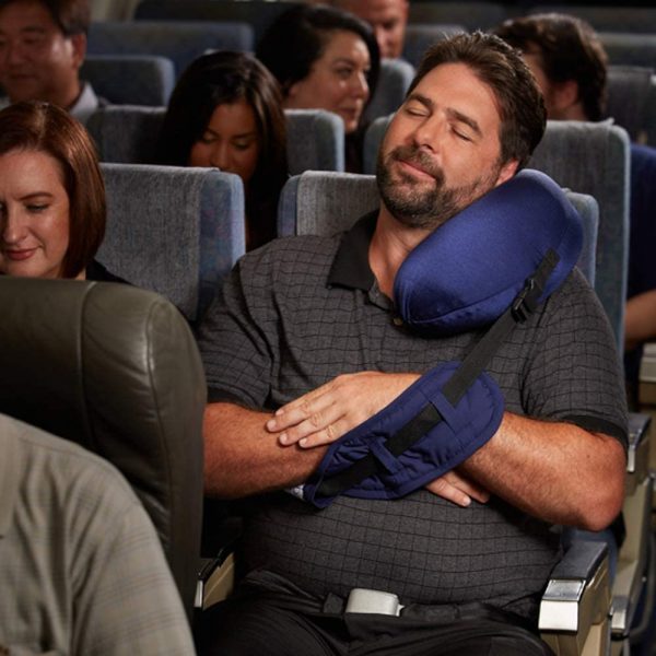 Dream Sling Travel Pillow - First Neck Pillow with an Arm-Sling! Supports The Head, Body, and Arms, Providing The Leaning Support. Perfectly Balanced Sleep System Anywhere! (Navy) - Image 2