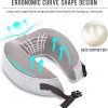 Travel Pillow for Airplane Memory Foam - Neck Support Travel Pillows for Sleeping, Traveling, Car, Home - Adult Flight Pillow Kit with Sleep Mask, Earplugs, Breathable Cover Machine Washable, Gray - Image 3